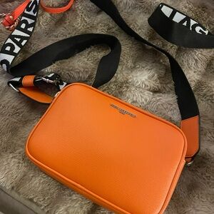Karl Lagerfeld Vibrant Orange Messenger Bag